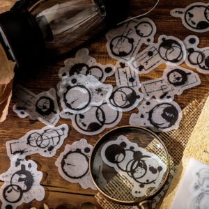 broken memories retro black white sticker pack b4