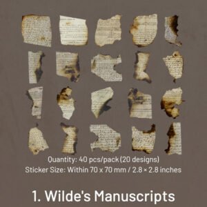 burning note creative burnt edge decorative stickers artists manuscripts music scores sku 1