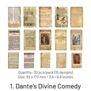 burning poetry series vintage journal decorative paper sku 1