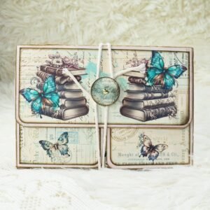 Butterfly and Book Handmade Junk Journal Folio Kit