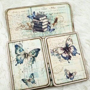 butterfly and book handmade junk journal folio kit2