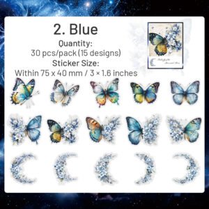 butterfly and moon pet stickers sku 2