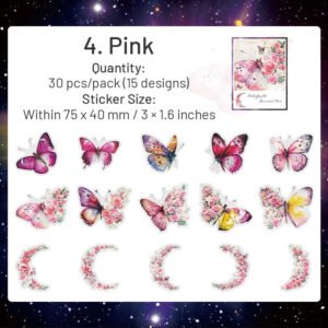 butterfly and moon pet stickers sku 4
