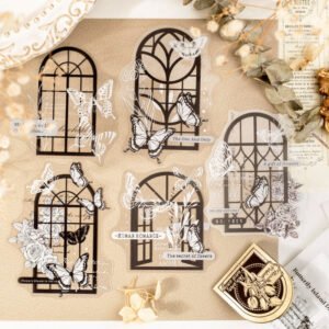 Butterfly Dreamland Retro Butterfly Clear Transparent Sticker Pack
