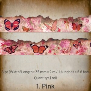 butterfly epic collection vintage butterfly plant washi tape sku 1