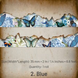 butterfly epic collection vintage butterfly plant washi tape sku 2