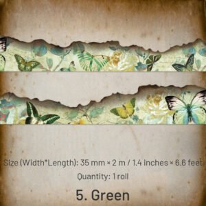 butterfly epic collection vintage butterfly plant washi tape sku 5