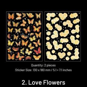 butterfly illustrated book retro pet stickers sku 2