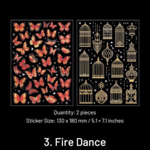 butterfly illustrated book retro pet stickers sku 3