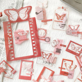 Butterfly Museum Artistic Clear Transparent Butterfly Sticker Pack