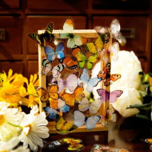 butterfly shadow herbarium series stickers b5