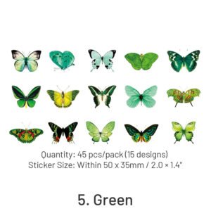 butterfly shadow herbarium series stickers sku 5