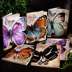 Butterfly Themed Scrapbook Paper - Sunflower, Rose