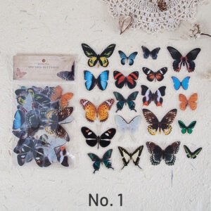 butterfly wings specimen pet sticker pack sku 1