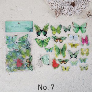 butterfly wings specimen pet sticker pack sku 7