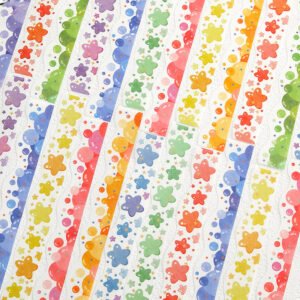 Candy Color Stars Flowers Bubbles Border Decoration Washi Stickers