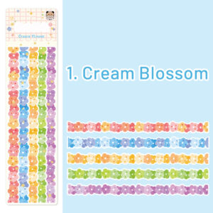 Candy Color Stars Flowers Bubbles Border Decoration Washi Stickers Package View -