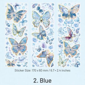 capture romance gold stamping butterfly decorative pet stickers holographic pet butterfly sku 2