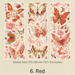 capture romance gold stamping butterfly decorative pet stickers holographic pet butterfly sku 6