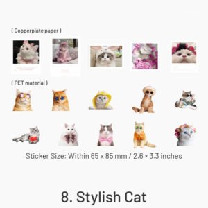 capturing cat cuteness pet stickers sku 8
