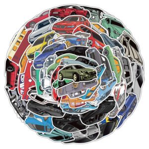 car theme vinyl stickers b1