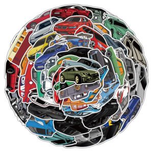 car theme vinyl stickers sku