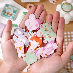 cartoon animal stickers frog rabbit cat b2