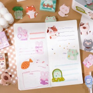 cartoon animal stickers frog rabbit cat b3