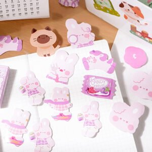 cartoon animal stickers frog rabbit cat b4