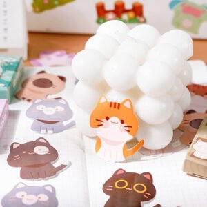 cartoon animal stickers frog rabbit cat c