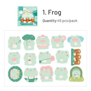 cartoon animal stickers frog rabbit cat sku 1