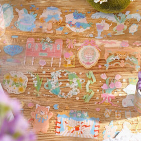 Cartoon Bear Series Clear Transparent Tape - Furniture, Holiday, Garden