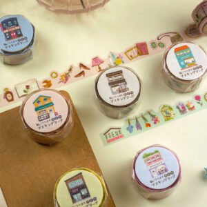 Cartoon Cafe Bookstore Washi Tape