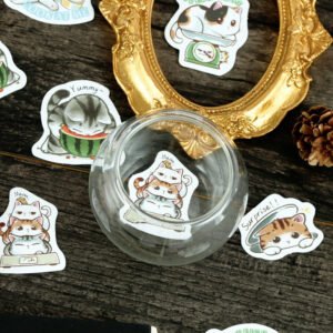 cartoon cat theme animal adhesive sticker b6