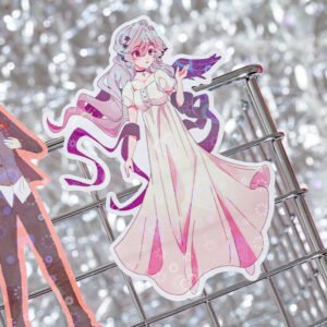 cartoon character coated paper sticker c