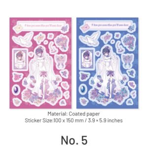 cartoon character coated paper sticker sku 5