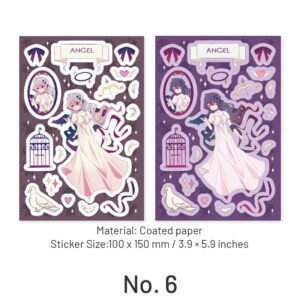 cartoon character coated paper sticker sku 6