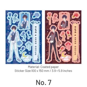 cartoon character coated paper sticker sku 7