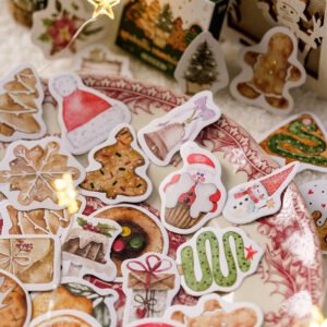 cartoon christmas decorative stickers food gifts stamps greetings b4