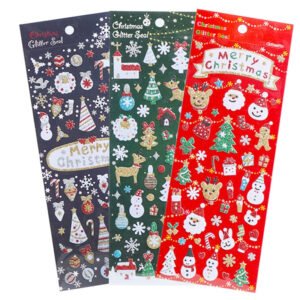 cartoon christmas decorative stickers set of 8 designs b5