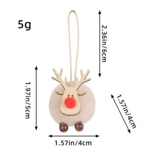 cartoon christmas deer pom pom pendant b6