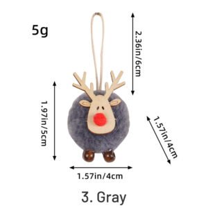 cartoon christmas deer pom pom pendant sku 3