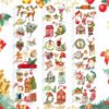 Cartoon Christmas UV DTF Cup Wrap Transfer Stickers