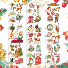 Cartoon Christmas UV DTF Cup Wrap Transfer Stickers