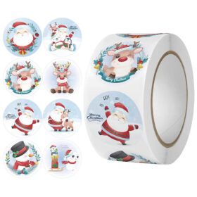 Cartoon Christmas-themed Gift Tags Stickers