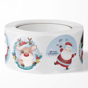 cartoon christmas themed gift tags stickers b3