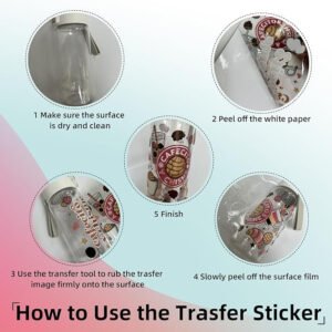 cartoon christmas uv transfer stickers 1