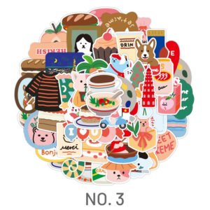 cartoon cute little animal rabbit bear sticker sku 3