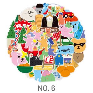 cartoon cute little animal rabbit bear sticker sku 4