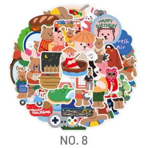 cartoon cute little animal rabbit bear sticker sku 7
